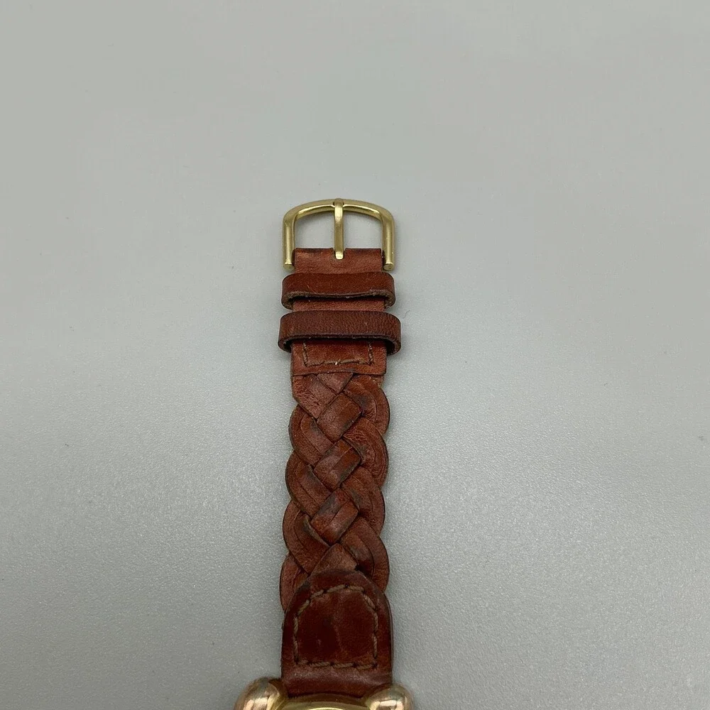 Timex Disney Pooh Girls Watch 29mm Gold Tone Brown Leather Band New Battery